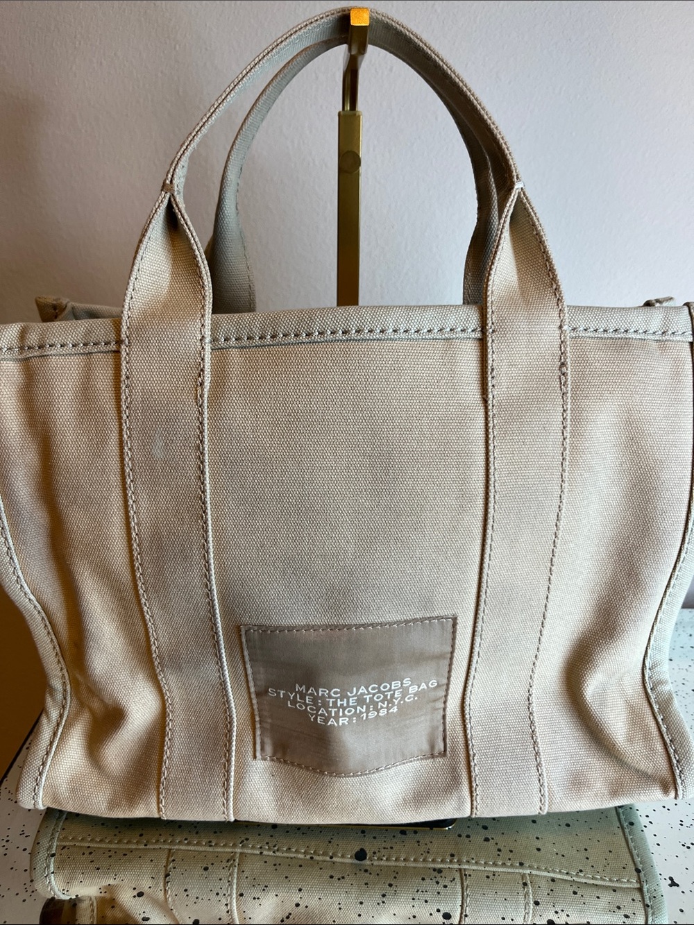 Marc Jacobs Beige Canvas Logo Tote - Picture 6 of 15